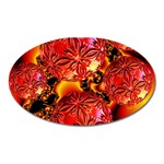  Flame Delights, Abstract Red Orange Magnet (Oval)