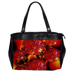  Flame Delights, Abstract Red Orange Oversize Office Handbag (one Side) by DianeClancy