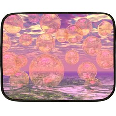 Glorious Skies, Abstract Pink And Yellow Dream Mini Fleece Blanket (two Sided) by DianeClancy