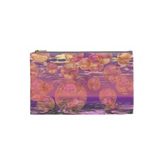 Glorious Skies, Abstract Pink And Yellow Dream Cosmetic Bag (small) by DianeClancy