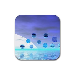 Moonlight Wonder, Abstract Journey To The Unknown Drink Coaster (square) by DianeClancy