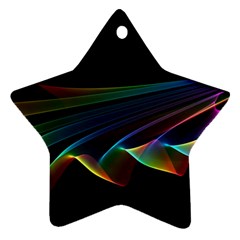  Flowing Fabric Of Rainbow Light, Abstract  Star Ornament (two Sides) by DianeClancy