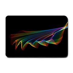  Flowing Fabric Of Rainbow Light, Abstract  Small Door Mat by DianeClancy
