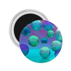 Ocean Dreams, Abstract Aqua Violet Ocean Fantasy 2 25  Button Magnet by DianeClancy
