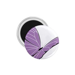 Purple Awareness Butterfly 2 1 75  Button Magnet by FunWithFibro