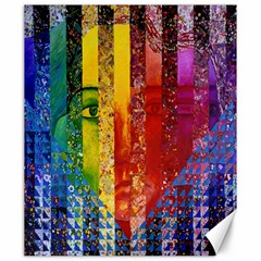 Conundrum I, Abstract Rainbow Woman Goddess  Canvas 20  X 24  (unframed) by DianeClancy