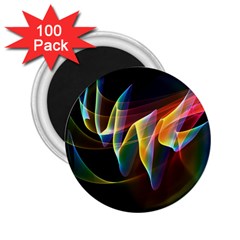 Northern Lights, Abstract Rainbow Aurora 2 25  Button Magnet (100 Pack) by DianeClancy