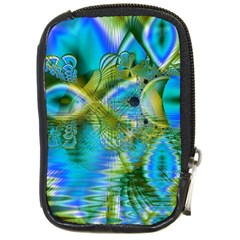 Mystical Spring, Abstract Crystal Renewal Compact Camera Leather Case by DianeClancy