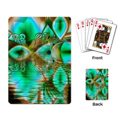 Spring Leaves, Abstract Crystal Flower Garden Playing Cards Single Design by DianeClancy