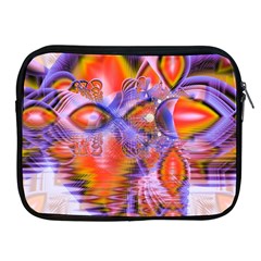 Crystal Star Dance, Abstract Purple Orange Apple Ipad Zippered Sleeve by DianeClancy