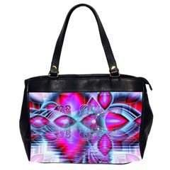 Crystal Northern Lights Palace, Abstract Ice  Oversize Office Handbag (two Sides) by DianeClancy