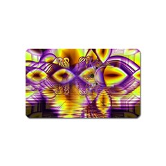 Golden Violet Crystal Palace, Abstract Cosmic Explosion Magnet (name Card) by DianeClancy