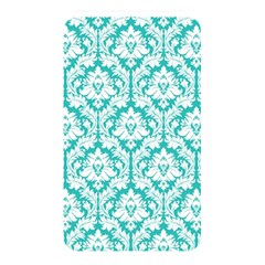 White On Turquoise Damask Memory Card Reader (rectangular) by Zandiepants