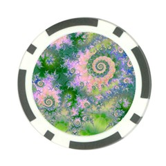 Rose Apple Green Dreams, Abstract Water Garden Poker Chip (10 Pack) by DianeClancy
