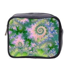 Rose Apple Green Dreams, Abstract Water Garden Mini Travel Toiletry Bag (two Sides)