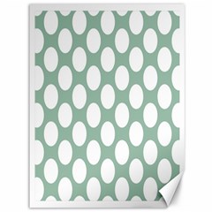 Jade Green Polkadot Canvas 36  X 48  (unframed) by Zandiepants