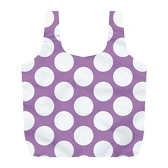 Lilac Polkadot Reusable Bag (l) by Zandiepants