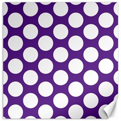 Purple Polkadot Canvas 20  X 20  (unframed) by Zandiepants