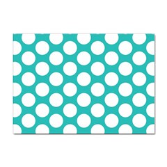 Turquoise Polkadot Pattern A4 Sticker 100 Pack by Zandiepants