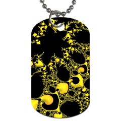 Special Fractal 04 Yellow Dog Tag (two-sided)  by ImpressiveMoments