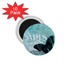 Paris Butterfly 1 75  Button Magnet (10 Pack) by zenandchic