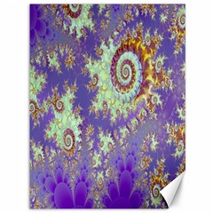 Sea Shell Spiral, Abstract Violet Cyan Stars Canvas 36  X 48  (unframed) by DianeClancy