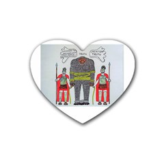 Big Foot 2 Romans Drink Coasters 4 Pack (heart)  by creationtruth