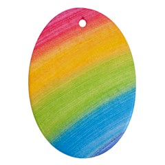 Acrylic Rainbow Oval Ornament (two Sides) by StuffOrSomething