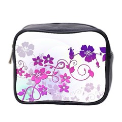 Floral Garden Mini Travel Toiletry Bag (two Sides) by Colorfulart23