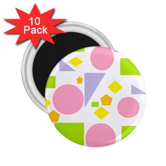 Spring Geometrics 2 25  Button Magnet (10 Pack) by StuffOrSomething