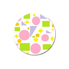 Spring Geometrics Magnet 3  (round) by StuffOrSomething