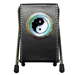 Ying Yang  Stationery Holder Clock by Siebenhuehner