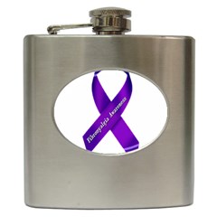 Fibro Awareness Ribbon Hip Flask by FunWithFibro