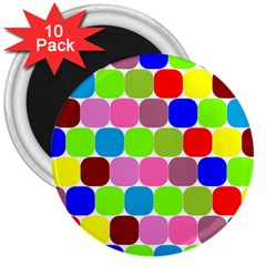 Color 3  Button Magnet (10 Pack)
