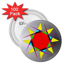 Star 2 25  Button (100 Pack) by Siebenhuehner