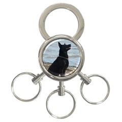 Black German Shepherd 3-ring Key Chain by StuffOrSomething