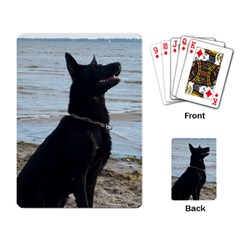 Black German Shepherd Playing Cards Single Design by StuffOrSomething