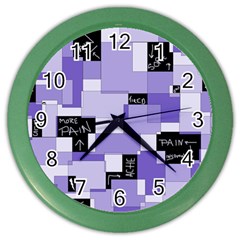 Purple Pain Modular Wall Clock (color)
