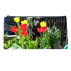 Black Gsd Pup Pencil Case by StuffOrSomething