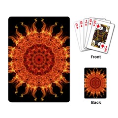 Flaming Sun Playing Cards Single Design by Zandiepants