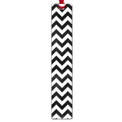 Black And White Zigzag Large Bookmark by Zandiepants