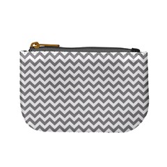 Grey And White Zigzag Coin Change Purse by Zandiepants