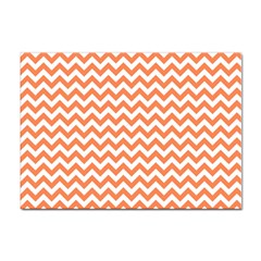 Orange And White Zigzag A4 Sticker 10 Pack by Zandiepants