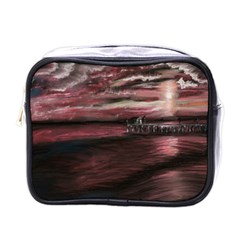 Pier At Midnight Mini Travel Toiletry Bag (one Side) by TonyaButcher