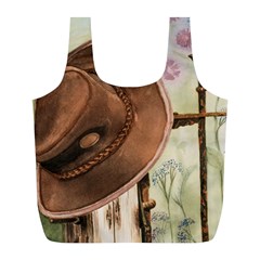 Hat On The Fence Reusable Bag (l) by TonyaButcher