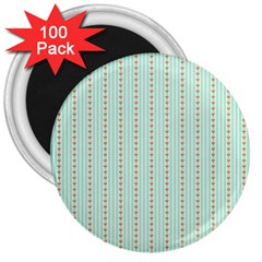 Hearts & Stripes 3  Button Magnet (100 Pack) by StuffOrSomething