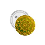Yellow Green Abstract Wheel Of Fire 1.75  Button