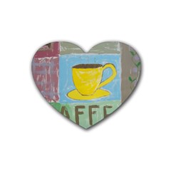 Kaffe Painting Drink Coasters 4 Pack (heart)  by StuffOrSomething