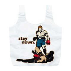 Stay Down Boxing Full Print Recycle Bag (l) by MegaSportsFan