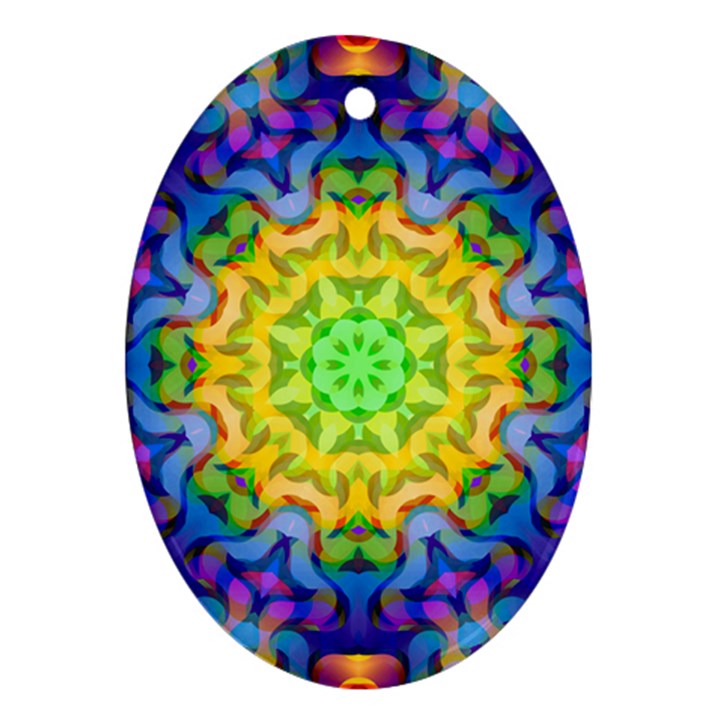 Psychedelic Abstract Oval Ornament